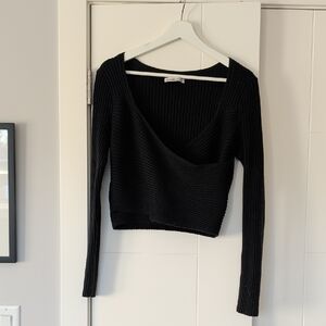 Abercrombie & Fitch Black Ribbed Sweater